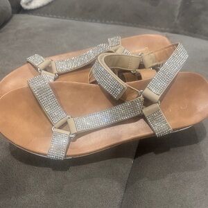 Embellished Tan Women's Strappy Sandals